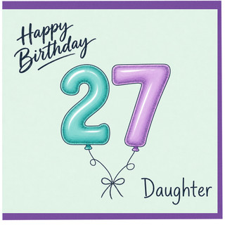 Daughter 27th Birthday Card