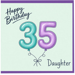 35th Birthday Card for Daughter