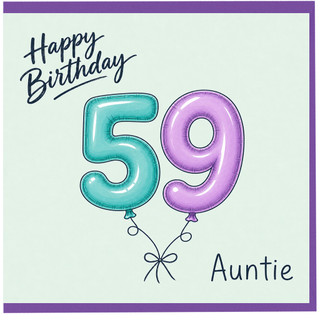 Auntie 59th Birthday Card