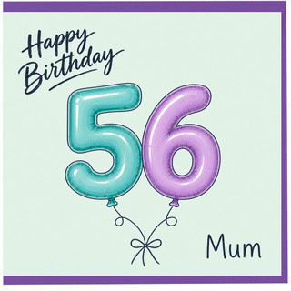 56th Birthday Card for Mum
