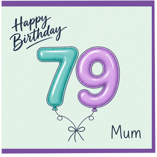 79th Birthday Card for Mum