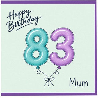 Mum 83rd Birthday Card