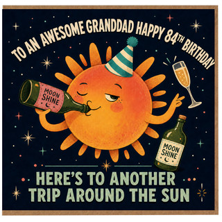 Granddad 84th Birthday Card, To an Awesome Granddad Another Trip Around the Sun