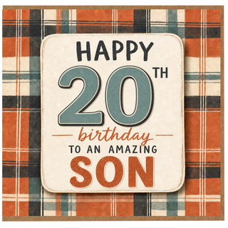 20th Birthday Card for Son, Happy 20th Birthday to an Amazing Son Card