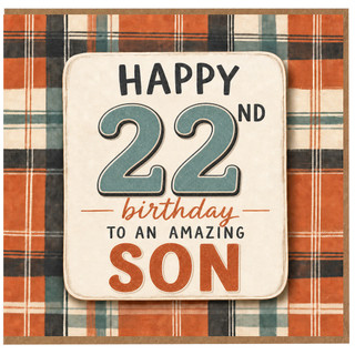 22nd Birthday Card for Son, Happy 22nd Birthday to an Amazing Son