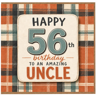 56th Birthday Card for Uncle