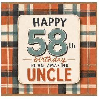 58th Birthday Card for Uncle