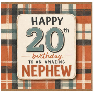20th Birthday Card for Nephew, Happy 20th Birthday to an Amazing Nephew