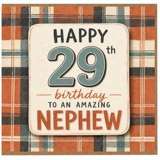 29th Birthday Card for Nephew, Happy 29th Birthday to an Amazing Nephew Card