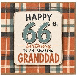 66th Birthday Card for Granddad, Happy 66th Birthday to an Amazing Granddad Card