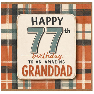77th Birthday Card for Granddad, Happy Birthday to an Amazing Grandad Card