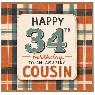 34th Birthday Card for Cousin