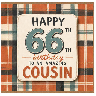 66th Birthday Card for Cousin, Happy 66th Birthday to an Amazing Cousin