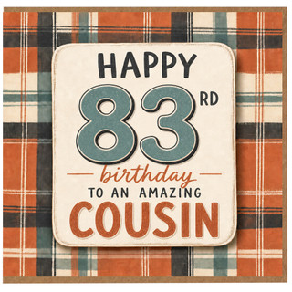 83rd Birthday Card for Cousin, Happy 83rd Birthday to an Amazing Cousin Card