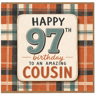 97th Birthday Card for Cousin, Happy 97th Birthday to an Amazing Cousin