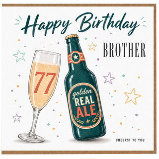 77th Birthday Card for Brother
