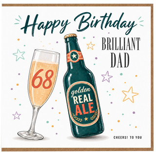 68th Birthday Card for Dad, Brilliant Dad Birthday Card