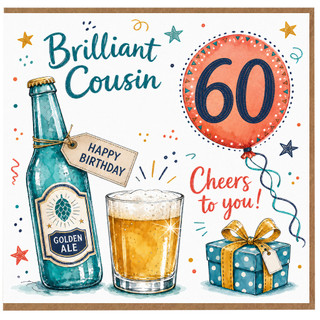 60th Birthday Cousin Card