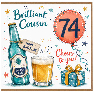 Cousin 74th Birthday Card