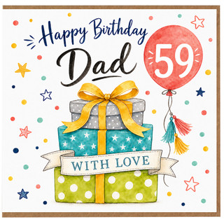 59th Birthday Card for Dad, Happy Birthday Dad Card, 59 Today Birthday Card