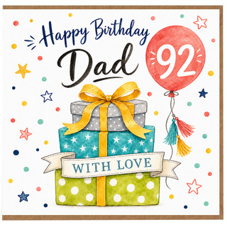 Dad 92nd Birthday Card