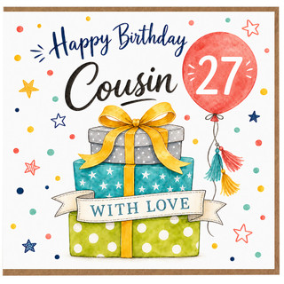 Cousin 27th Birthday Card