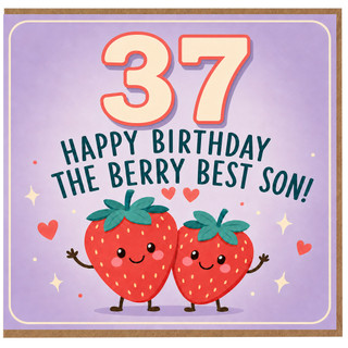 37th Birthday Card for Son, The Berry Best Son Birthday Card