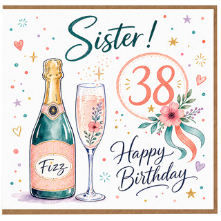 Sister 38th Birthday Card