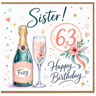 Sister 63rd Birthday Card