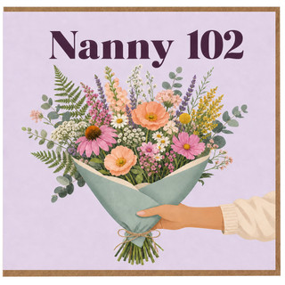 Nanny 102nd Birthday Card