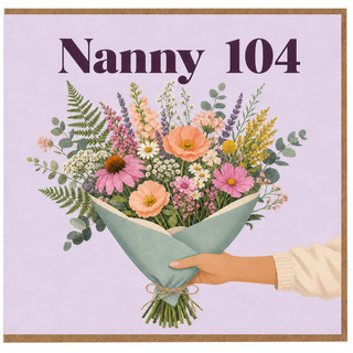 Nanny 104th Birthday Card