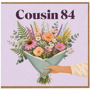 Cousin 84th Birthday Card, Floral Bouquet Greeting Card
