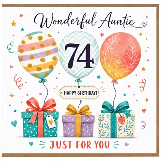 Auntie 74th Birthday Card, Wonderful Auntie Happy Birthday Card