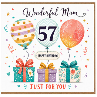 Mum 57th Birthday Card