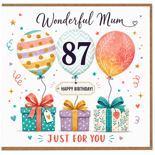 Wonderful Mum 87th Birthday Card