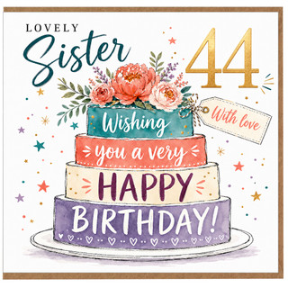 44th Birthday Card for Sister