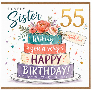 55th Birthday Card for Sister