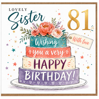 Sister 81st Birthday Card
