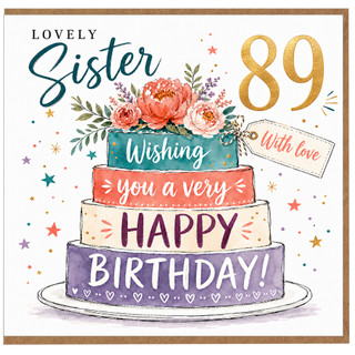 Sister 89th Birthday Card, Lovely Sister Birthday Card