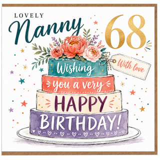 Nanny 68th Birthday Card, for Nanny
