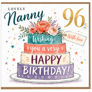 Nanny 96th Birthday Card