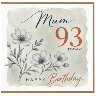 Mum 93rd Birthday Card, Happy 93rd Birthday Mum Card