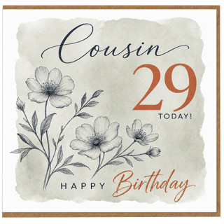 29th Birthday Cousin Card