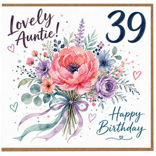 Auntie 39th Birthday Card