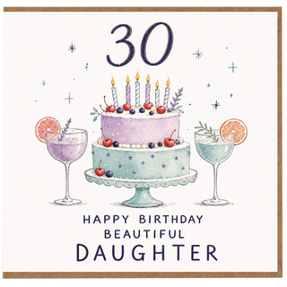 30th Birthday Daughter Card, Happy Birthday Beautiful Daughter Card