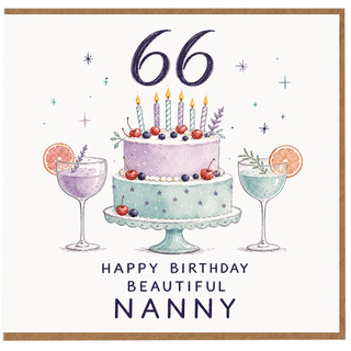 Nanny 66th Birthday Card, Happy Birthday Beautiful Nanny Card