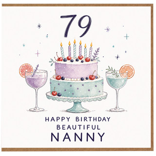 Nanny 79th Birthday Card, Happy Birthday Beautiful Nanny Card
