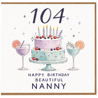 Nanny 104th Birthday Card