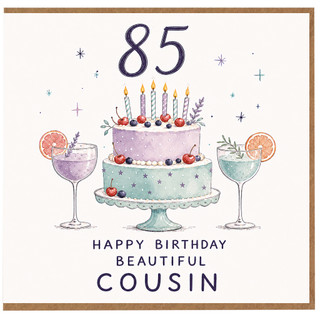 Cousin 85th Birthday Card, Happy Birthday Beautiful Cousin
