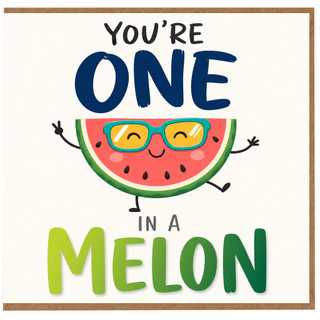 Birthday Card, Cute Watermelon Pun Greeting Card